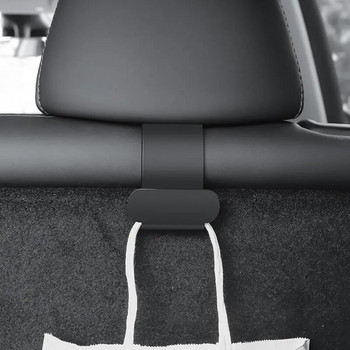 2PCS Автомобилни интериорни държачи Куки за задна седалка на кола Задна седалка Облегалка за глава Куки за окачване Автомобилни аксесоари Органайзер за Tesla Model3 Model Y