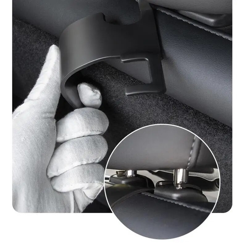 2GAB Automašīnas salona turētāji Automašīnas aizmugurējā sēdekļa āķi Aizmugurējā sēdekļa galvas balsta iekarināšanas āķi Automašīnas piederumi Organizators Tesla Model3 Model Y