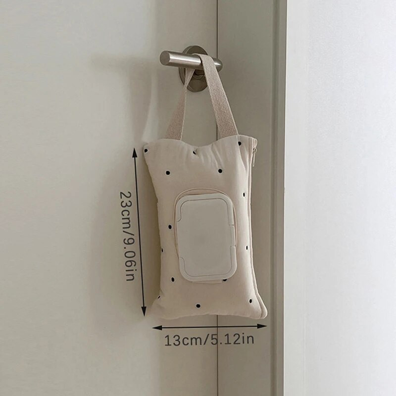 2024. gada jauns izšūšanas auduma pārsegs bērnu ratiņu salvešu maisiņš, papīra turētājs uzglabāšanas kaste Ērta noņemama vāka salvete kaste