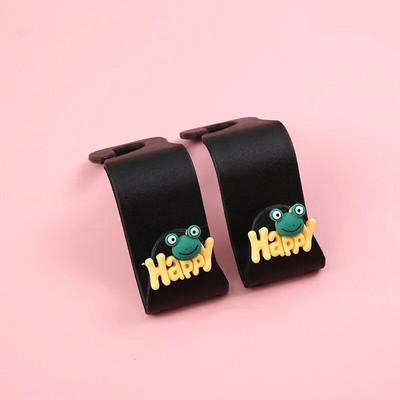 2 τεμάχια/σετ Χαριτωμένο Cartoon Γάντζος πίσω καθίσματος αυτοκινήτου Κρεμαστός αποθηκευτικός χώρος αποθήκευσης κινητού τηλεφώνου πίσω κάθισμα Στήριγμα κεφαλιού τηλεφώνου