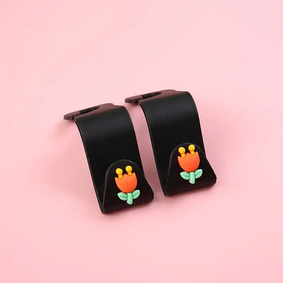 2 τεμάχια/σετ Χαριτωμένο Cartoon Γάντζος πίσω καθίσματος αυτοκινήτου Κρεμαστός αποθηκευτικός χώρος αποθήκευσης κινητού τηλεφώνου πίσω κάθισμα Στήριγμα κεφαλιού τηλεφώνου