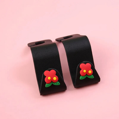 2 τεμάχια/σετ Χαριτωμένο Cartoon Γάντζος πίσω καθίσματος αυτοκινήτου Κρεμαστός αποθηκευτικός χώρος αποθήκευσης κινητού τηλεφώνου πίσω κάθισμα Στήριγμα κεφαλιού τηλεφώνου