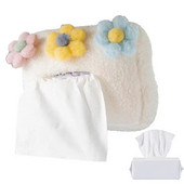 Radošs automašīnas auduma pakarināmais kastītis automašīnas roku balsta kastes vāciņš Cute Bunny salvešu turētājs automašīnas sēdekļa automašīnas interjera dekorēšanai