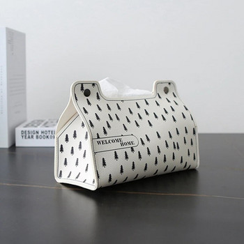 Кутия за кърпички в европейски стил с форма на хрътка зъби Автомобилна всекидневна Многофункционална домакинска чанта за кърпички Изпомпваща хартия за кърпички