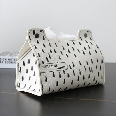 Euroopa stiilis Houndstooth Tissue Box auto elutuba Multifunktsionaalne majapidamises kasutatavate kudede kott pumpamiseks paberist kudede kate