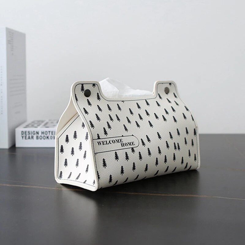 Euroopa stiilis Houndstooth Tissue Box auto elutuba Multifunktsionaalne majapidamises kasutatavate kudede kott pumpamiseks paberist kudede kate