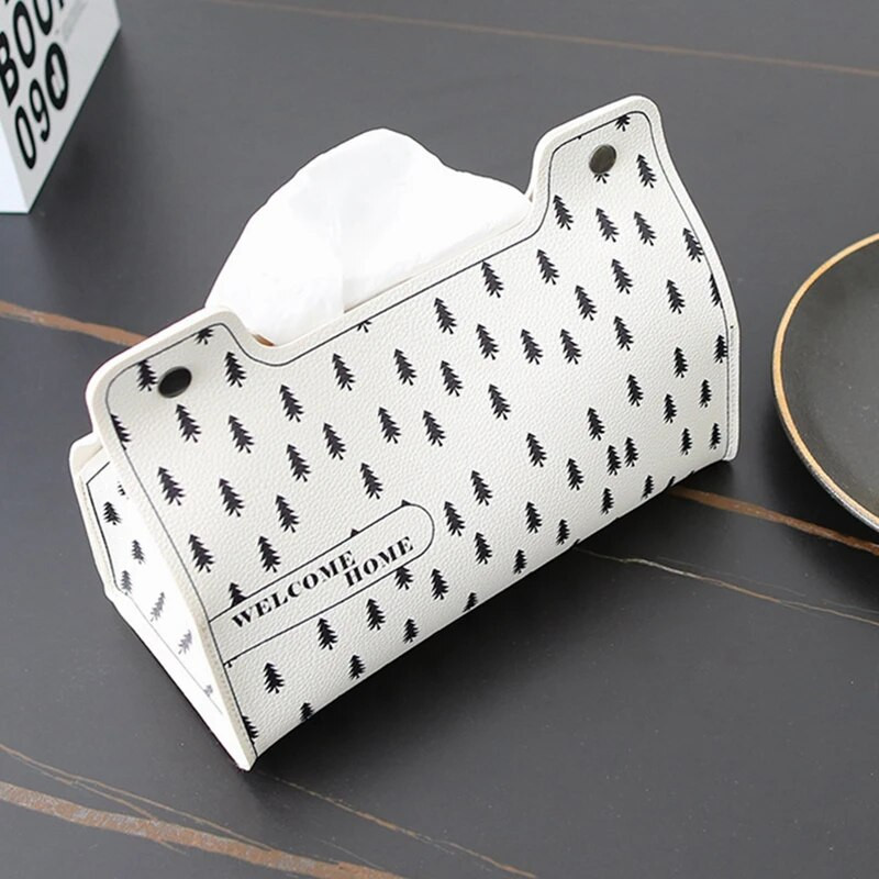 Euroopa stiilis Houndstooth Tissue Box auto elutuba Multifunktsionaalne majapidamises kasutatavate kudede kott pumpamiseks paberist kudede kate