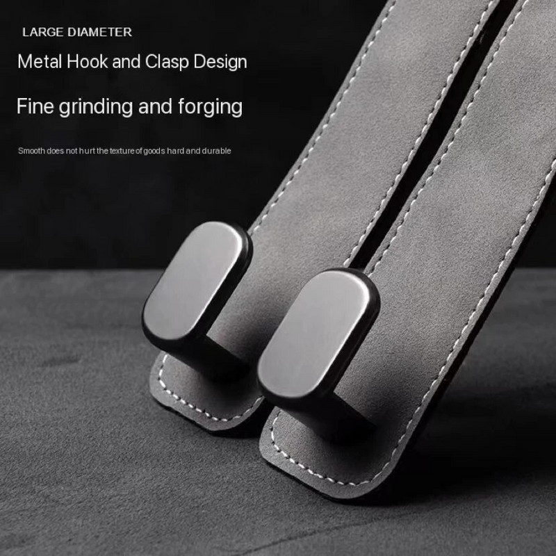 Seemisnahast sõidukikonks riidepuu Autotööriistad Konksud auto interjööri jaoks Autotarvikud Kotikonksuhoidik Kahekordne auto tagaistme konks