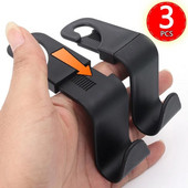 Autoistme seljatoe konksud Peatoe teleskoopkonksu korraldaja hoidik kottide jaoks riided mantlid Autoistme seljatoe kinnitusklambrite riidepuud