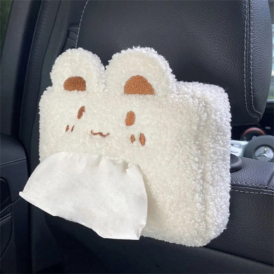 Cute Bear Rabbit Car Tissue Box Δημιουργικό κρεμαστό υποβραχιόνιο Sun Visor Box Car Tissue