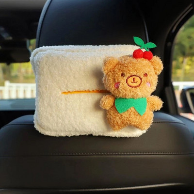 Radošs automašīnas sēdekļa atzveltnes roku balsts audu kastītes soma Multfilma Jauka automašīnai piekarināma atvilktņu kaste Papīra kastes Automašīnu interjera dekorēšanas piederumi