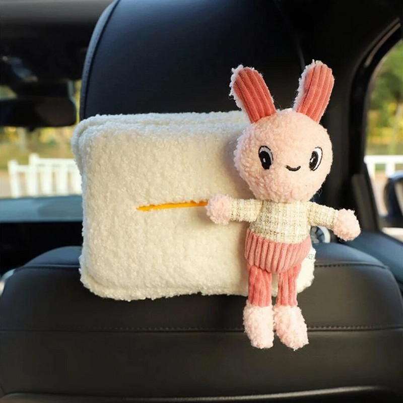 Radošs automašīnas sēdekļa atzveltnes roku balsts audu kastītes soma Multfilma Jauka automašīnai piekarināma atvilktņu kaste Papīra kastes Automašīnu interjera dekorēšanas piederumi