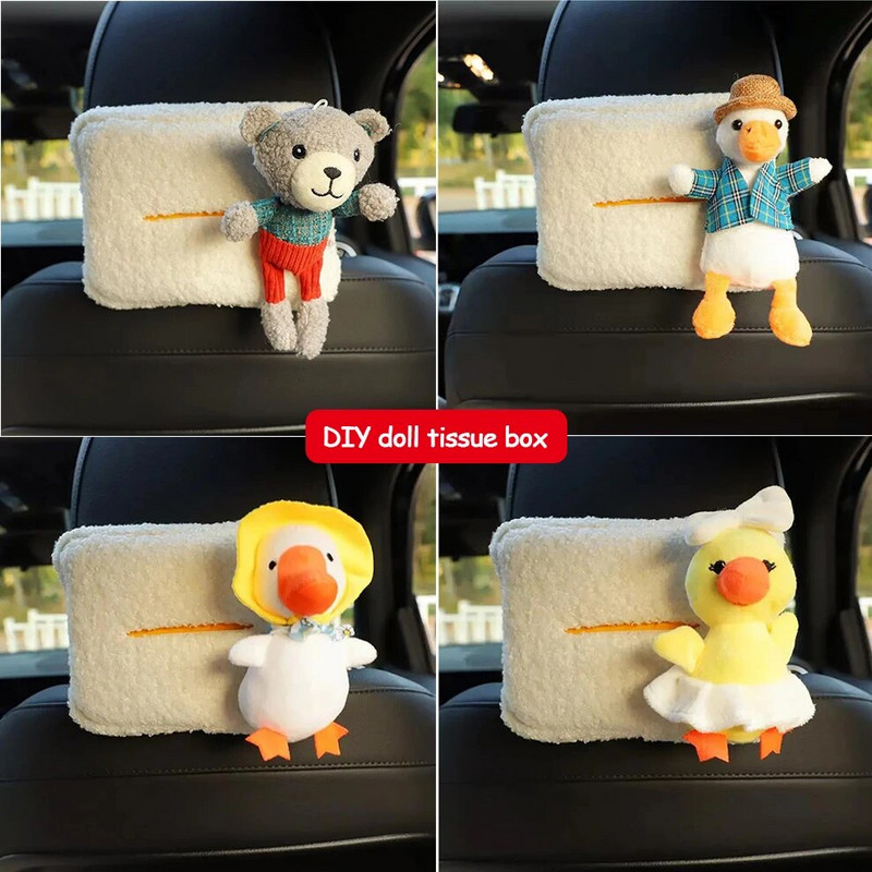 Radošs automašīnas sēdekļa atzveltnes roku balsts audu kastītes soma Multfilma Jauka automašīnai piekarināma atvilktņu kaste Papīra kastes Automašīnu interjera dekorēšanas piederumi