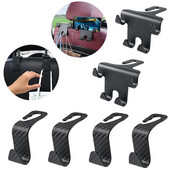 Universalus automobilio sėdynės galvos atramos kablys laikymo pakaba Anglies pluošto automobilinis automobilio galinės sėdynės laikiklis, automobilio salono priedai