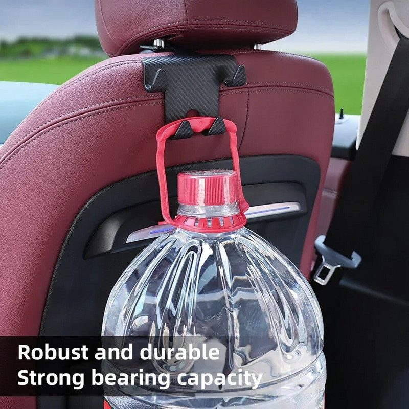 Universalus automobilio sėdynės galvos atramos kablys laikymo pakaba Anglies pluošto automobilinis automobilio galinės sėdynės laikiklis, automobilio salono priedai