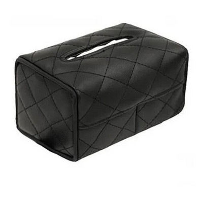 Automašīnas sēdekļa atzveltnes ādas audu maisiņš Auto roku balsta papīra dvieļu salvešu kaste