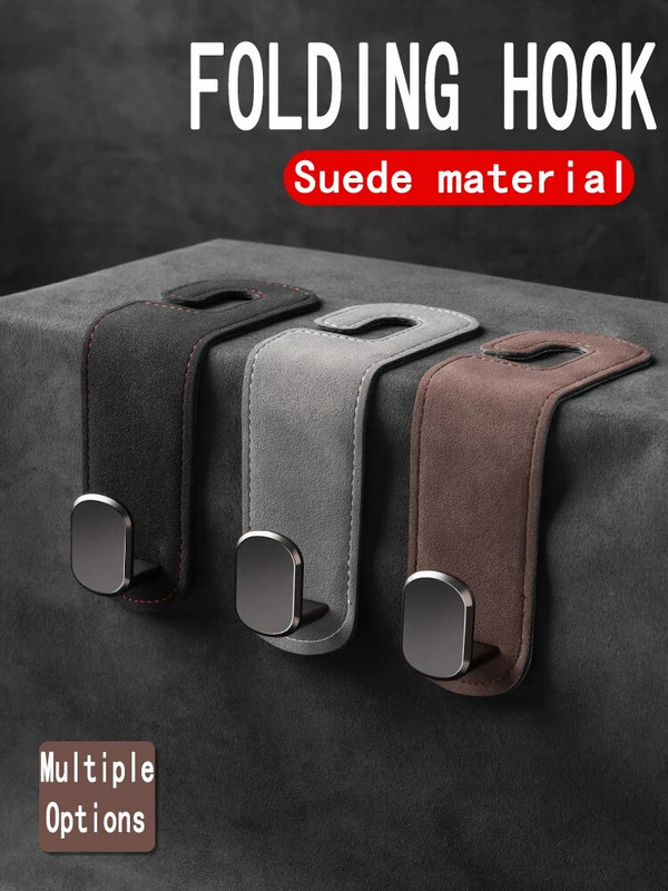 Κρυφοί γάντζοι πλάτης καθίσματος αυτοκινήτου Αόρατος γούνας αναποδογυρισμένος μέσα στο πίσω μέρος του αυτοκινήτου Αποθήκευση μικροαντικειμένων Γάντζοι από δέρμα από άλκες