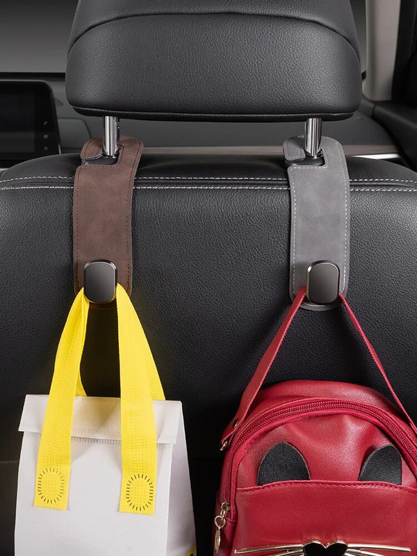 Κρυφοί γάντζοι πλάτης καθίσματος αυτοκινήτου Αόρατος γούνας αναποδογυρισμένος μέσα στο πίσω μέρος του αυτοκινήτου Αποθήκευση μικροαντικειμένων Γάντζοι από δέρμα από άλκες