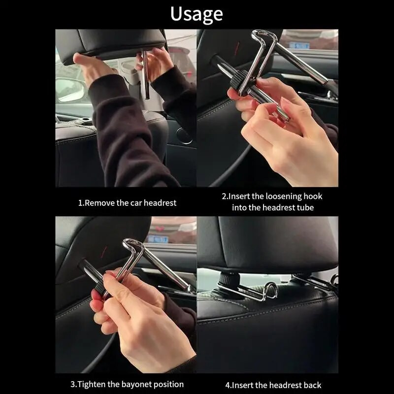 Autoistme konksud Tugev kandevõimega auto rahakoti konks mahutab kuni 10 kg raskust autole vihmavarjude jaoks riided vesi