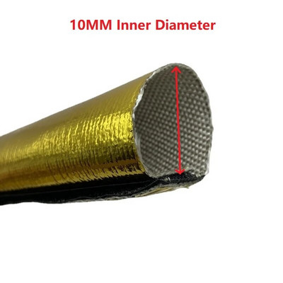 Zelta 1 M iekšējais diametrs 10/20/30/40 MM metālisks siltuma vairogs, termiski ugunsdroša piedurkne, izolēts stiepļu šļūtenes aptinums stelles caurules aizsargapvalks