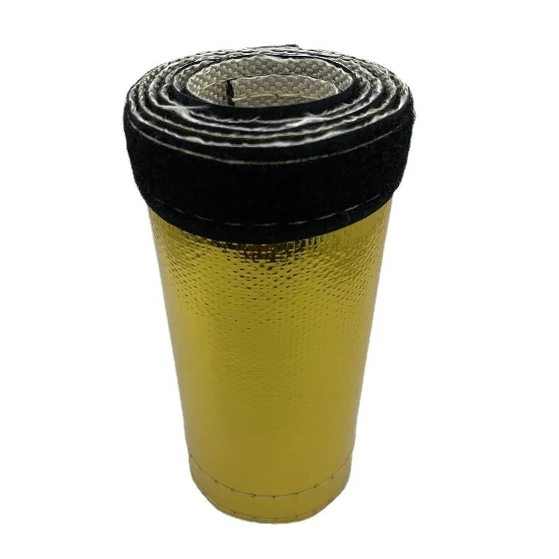 Zelta 1 M iekšējais diametrs 10/20/30/40 MM metālisks siltuma vairogs, termiski ugunsdroša piedurkne, izolēts stiepļu šļūtenes aptinums stelles caurules aizsargapvalks