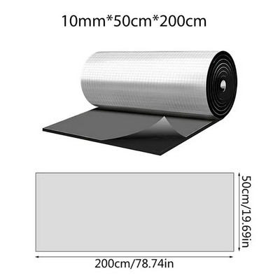 50x200cm 5/10/15/20mm Šilumos garsą slopinantis izoliacinis kilimėlis Deadener Pad Automobilio automatinis išmetimo duslintuvas gaubto durų triukšmo kontrolės putos