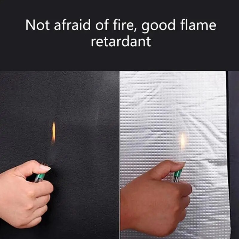 50x200cm 5/10/15/20mm Siltuma skaņu slāpējošs izolācijas paklājs Deadener Pad Auto Auto Izplūdes Izpūtējs Pārsega durvju trokšņu kontroles putas