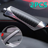 Automašīnas rokas bremzes oglekļa šķiedras pārsegs rokas bremzes rokturis pretslīdēšanas aizsarguzmavas salona rokas bremzes vāka dekori