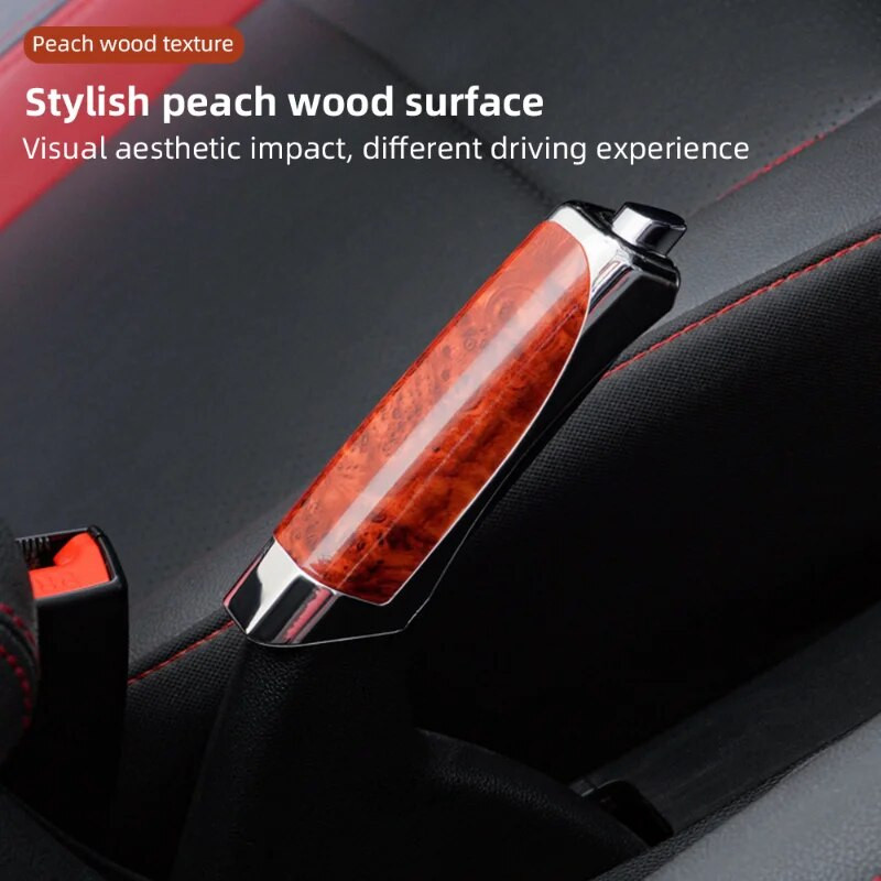 Automašīnas rokas bremzes oglekļa šķiedras pārsegs rokas bremzes rokturis pretslīdēšanas aizsarguzmavas salona rokas bremzes vāka dekori