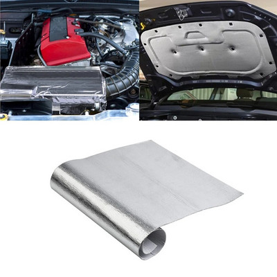 Car Heat Protection Exhaust Wrap Pipe Heat Insulation Mat Self-Adhesive Aluminum Foil Glass Fiber High Temperature Resistant