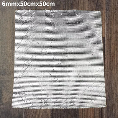 50 * 50 cm alumīnija folijas kokvilnas automašīnu siltumizolācijas plēve automašīnu kravas automašīnu siltumizolācijas trokšņa slāpētāja spilventiņš ugunsdrošības putu auto daļa