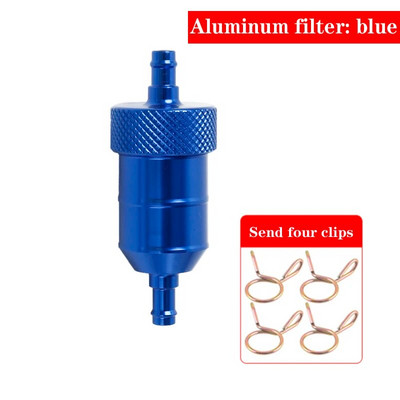 Uus 6,5 mm bensiinigaasi kütusefiltri puhasti CNC alumiiniumist mootorrataste kasti mustuseratta ATV neljasisese õligaasi kütusefilter