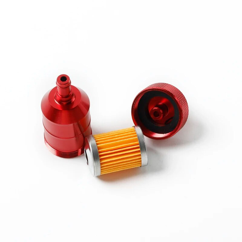 Uus 6,5 mm bensiinigaasi kütusefiltri puhasti CNC alumiiniumist mootorrataste kasti mustuseratta ATV neljasisese õligaasi kütusefilter