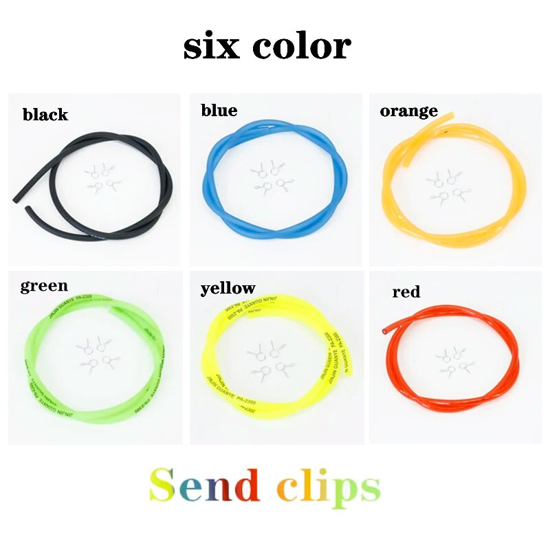 Mootorratta voolik 1-meetrine bensiini kütusetoru voolik gaasiõli toru toru kummist Honda Yamaha Aprilia Buell TRIUMRH SUZUKI Kawasaki jaoks