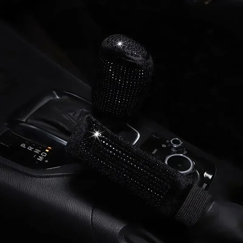 Αναλώσιμα αυτοκινήτου Flash Diamond Encrusted, βελούδινο, δερμάτινο ύφασμα τέχνης Αναπνέον σετ χειρόφρενου Σετ αρχείου λαβής λαβής Εσωτερικά προμήθειες GM