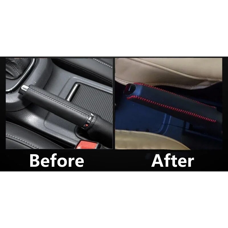 Süsinikkiust auto nahast käsipiduri katte kaitseümbris käsipiduri kaitse auto salongi tarvikud