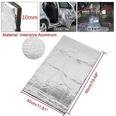 Uxcell 5 mm/8 mm/10 mm 50 cm * 30 cm biezs 1,6 kvadpēdas automobiļu siltumizolācijas skaņas slāpētājs, ceļa trokšņa slāpētājs, siltuma paklājs
