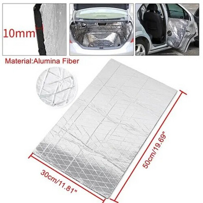 Uxcell 5 mm/8 mm/10 mm 50 cm * 30 cm biezs 1,6 kvadpēdas automobiļu siltumizolācijas skaņas slāpētājs, ceļa trokšņa slāpētājs, siltuma paklājs