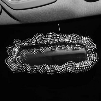 Кристален капак на ръчната спирачка на автомобила Комплект автоматичен лост за превключване на предавките Странични камъни Капак на предпазния колан Стайлинг Диамантени интериорни аксесоари за момичета