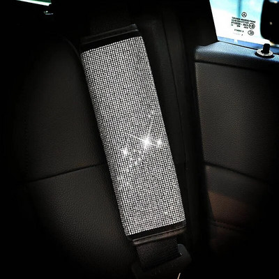 Crystal Car Rokas bremzes Pārsegs Automašīnas Pārnesumu Pārslēga Komplekts Rhinestones Drošības Jostu Pārsegs Styling Diamond Salona Aksesuāri Meitenēm
