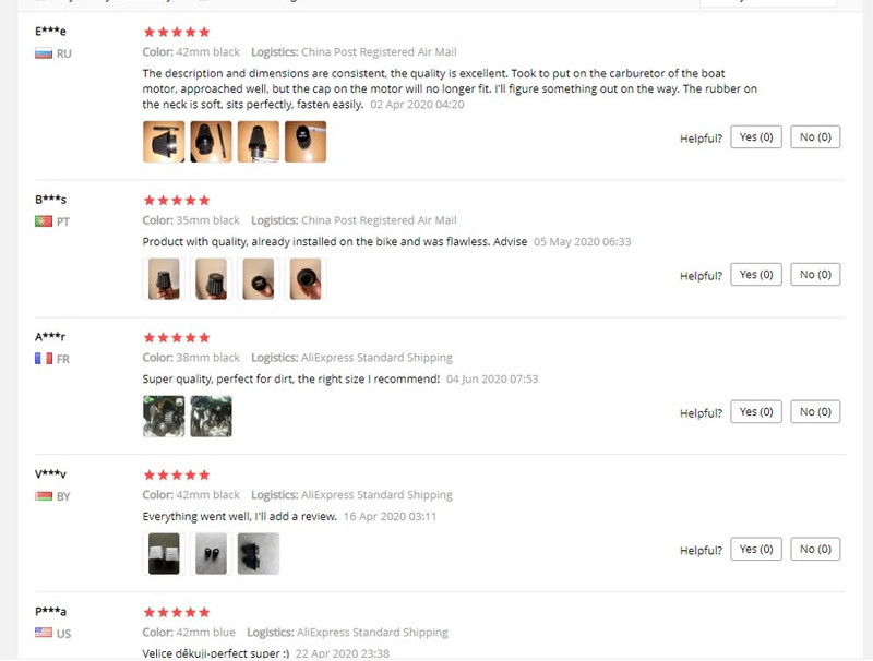 Alconstar karburatora gaisa filtra tīrītājs 35–58 mm sēņu galvas gaisa filtra skava uz gaisa filtra tīrītāja motocikla ATV motorolleram