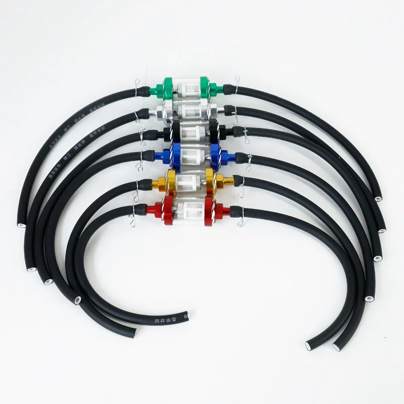 7 mm CNC alumiiniumsulamist klaasist mootorratta gaas, bensiin, õlifilter, mototarvikud ATV KTM Honda Kawasaki YAMAHA SUZUKI jaoks