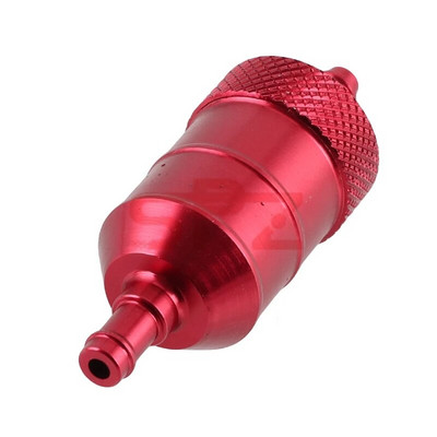 Universāls 8 mm benzīna gāzes degvielas filtra tīrītājs, alumīnija sakausējuma motocikla bedres netīrumu velosipēda kvadracikla naftas gāzes degvielas benzīna eļļas filtrs