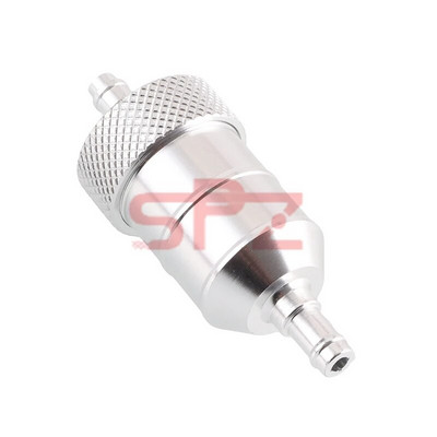 Universāls 8 mm benzīna gāzes degvielas filtra tīrītājs, alumīnija sakausējuma motocikla bedres netīrumu velosipēda kvadracikla naftas gāzes degvielas benzīna eļļas filtrs