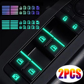 Automašīnas loga pacēlāja gaismas slēdža pogas uzlīme Durvju un logu pacēlāja nakts drošības slēdža dekorācija krāsaina dienasgaismas slēdža uzlīme