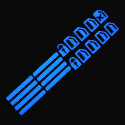 1 τεμ. Ανυψωτικό παραθύρου αυτοκινήτου Φωτεινό κουμπί διακόπτη αυτοκόλλητα Ανελκυστήρας παραθύρου πόρτας Νυχτερινός διακόπτης ασφαλείας Διακόσμηση Φθορίζουσες αυτοκόλλητες ετικέτες