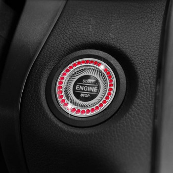 Crystal Engine Ignition Onekey Start Stop Διακόπτης κουμπιού Προστατευτικό κάλυμμα Bling Girls Auto Αξεσουάρ Εσωτερική διακόσμηση αυτοκινήτου