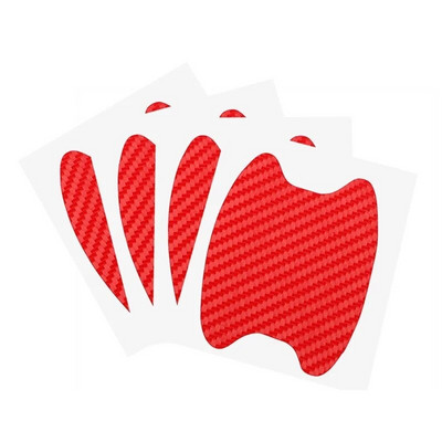 4 gab./komplekts Automašīnas durvju uzlīme Oglekļa šķiedras skrāpējumiem izturīgs vāks Automātiskā roktura aizsargplēve Ārējais stila aksesuāri jauni