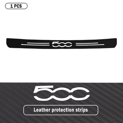 Auto tagumise pagasiruumi kaitseplaadi kaitseriba Fiat 500 auto põrutusvastaste süsinikkiust kleebiste jaoks Autotarvikud