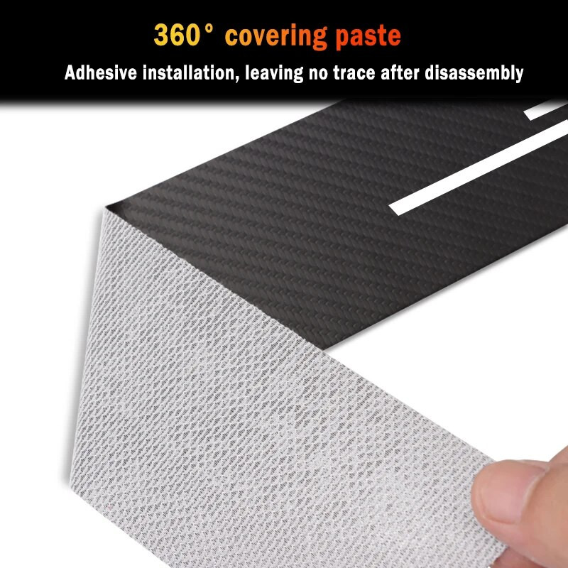 Auto tagumise pagasiruumi kaitseplaadi kaitseriba Fiat 500 auto põrutusvastaste süsinikkiust kleebiste jaoks Autotarvikud